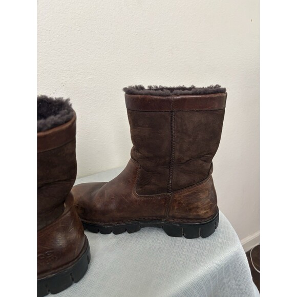 UGG Australia 5485 Brown Leather Shearling Winter Boots Men Size 8 main image 10